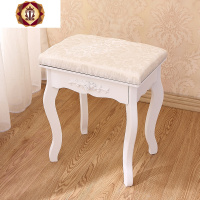 三维工匠梳妆台椅子欧式公主美式卧室化妆凳子软面坐垫木质家用小方凳登子