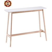 三维工匠吧台桌家用实木高脚桌椅组合现代简约奶茶店窄吧台靠墙隔断长条桌