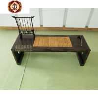 三维工匠幼儿园国学课桌椅儿童仿古实木培训班书法教室学生双人书画桌子