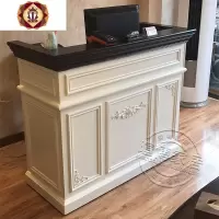 三维工匠收银台柜台小型简约店铺前台复古吧台桌理发服装店欧式花ins风