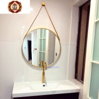 三维工匠北欧简约壁挂镜子圆形镜子化妆镜浴室镜圆镜试衣镜创意镜挂镜