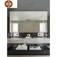 三维工匠浴室镜卫生间洗漱台镜壁挂贴墙金属铝框化妆镜卫浴定做镜子