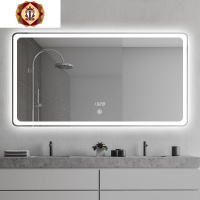 三维工匠智能浴室镜带灯挂墙led卫浴发光防雾镜厕所卫生间镜子触摸屏定制