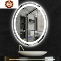 三维工匠智能浴室镜LED灯镜椭圆形镜子带灯防雾卫浴镜壁挂带灯卫生间镜子
