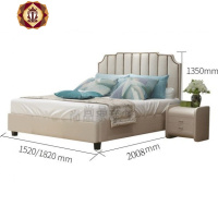 三维工匠美式床港式轻奢ins网红床主卧布艺床皮床现代简约1.8米双人床软床