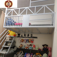 三维工匠北欧小户型悬挂阁楼式床家用简约儿童床单身公寓双人床铁艺高架床