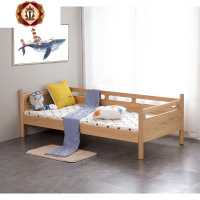 三维工匠北欧实木家具儿童床带护栏1.2米男孩单人床橡木1.5米女孩公主床