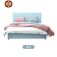 三维工匠皮艺床北欧实木轻奢床二胎榻榻米现代简约现代风主卧亲子大床皮床