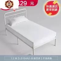 三维工匠简约现代双人铁艺床1.8米1.5米主卧网红轻奢铁架床LS164