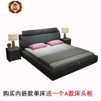 三维工匠北欧布艺床可拆洗简约现代1.8米双人床1.5米小户型榻榻米主卧轻奢