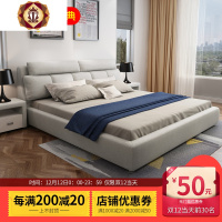 三维工匠北欧布艺床可拆洗小户型1.5米1.8米布床气动储物榻榻米双人床主卧