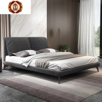 三维工匠北欧气动储物布床卧室小户型可拆洗双人床榻榻米布艺床主卧