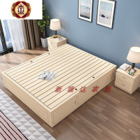 三维工匠实木高箱床低箱硬骨架床双人气动床储物液压杆榻榻米松木定做床