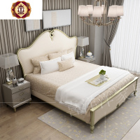 三维工匠法式轻奢床现代简约布艺床欧式实木婚床1.8米双人床1.5美式公主床