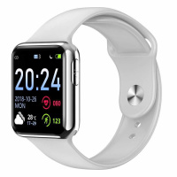级AI心电测血压心率智能手环运动计步器提醒睡眠监测血氧手环 纯白-苹果表带款