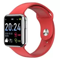 级AI心电测血压心率智能手环运动计步器提醒睡眠监测血氧手环 银红-苹果表带款
