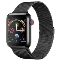 适用苹果全触智能手表运动测血压心率睡眠监测手环计步器防水华为 金属钢带-黑 M33