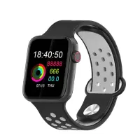 适用苹果全触智能手表运动测血压心率睡眠监测手环计步器防水华为 黑灰 M33