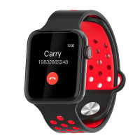 适用苹果全触智能手表运动测血压心率睡眠监测手环计步器防水华为 黑红 M33
