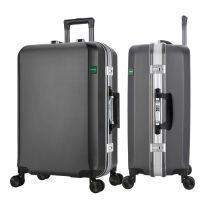 行李箱男20旅行箱女22铝框拉杆箱密码箱包万向轮24学生皮箱子26寸 深灰色-铝框款 24寸[需托运]