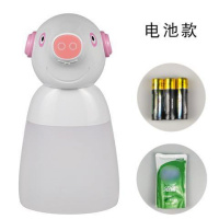 康兔自动洗手液泡泡感应机电动洗手机智能泡沫皂液器儿童卡通家用 电池款[白色]+送洗手液1袋+电池3