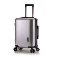 袋鼠密码行李旅行箱轻拉杆箱ins万向轮韩版20寸男女学生24寸箱子 亮银色(双轴承静音轮拉链款) 24寸[学生]