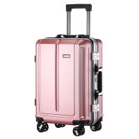 袋鼠密码行李旅行箱轻拉杆箱ins万向轮韩版20寸男女学生24寸箱子 玫瑰金(防摔耐磨USB款) 20寸[登机箱]