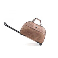 拉杆包短途旅男大容量行李包女登机拉杆箱旅行袋旅行包手提旅游包 卡其英文 中号拉杆带密码锁