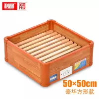 电烤炉家用暖脚神器办公室烤火箱节能电火桶烤火炉实木取暖器 豪华大四方48*48