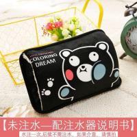 已注水热水袋充电防爆防漏可爱暖手宝卡通电暖手宝暖宝宝自动断电 [未注水配注水器说明书]黑熊
