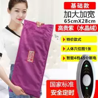 电加热盐袋海盐粗盐热敷包大粒艾灸暖宫腰带艾理疗袋家用 盐包+11个药包 水晶绒紫色4档定时