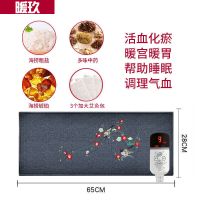 盐袋电加热海盐粗盐热敷包加热艾灸艾包暖宝宝暖宫理疗袋护腰带 黛蓝【+琥珀+多味中药+加大艾灸包】 3个艾灸包