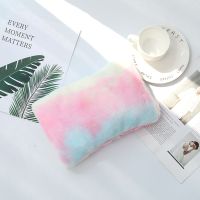 安全防爆热水袋暖宝宝充电式可爱网红毛绒电暖手宝女可拆洗暖水袋 [浅彩色+热水袋]