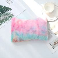 安全防爆热水袋暖宝宝充电式可爱网红毛绒电暖手宝女可拆洗暖水袋 [深彩色+热水袋]