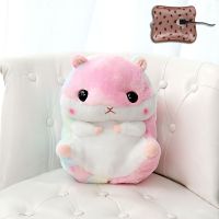 仓鼠暖手宝注水热水袋卡通可爱抱枕可拆洗毛绒电暖水袋充电暖宝宝 仓鼠[浅彩色]+标配热水袋