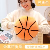 热水袋电热水袋注水防爆暖水袋女充电毛绒可爱暖宫韩版暖宝宝 篮球[黄色][可拆洗] [志高]品牌直销热水袋[已注水]