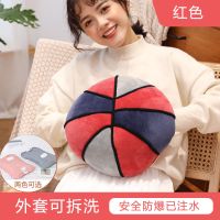 热水袋电热水袋注水防爆暖水袋女充电毛绒可爱暖宫韩版暖宝宝 篮球[红色][可拆洗] [志高]品牌直销热水袋[已注水]
