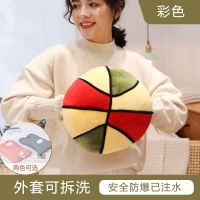 热水袋电热水袋注水防爆暖水袋女充电毛绒可爱暖宫韩版暖宝宝 篮球[彩色][可拆洗] [志高]品牌直销热水袋[已注水]