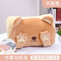 热水袋电热水袋注水防爆暖水袋女充电毛绒可爱暖宫韩版暖宝宝 蒙眼熊[卡其色][可拆洗] [志高]品牌直销热水袋[已注水]
