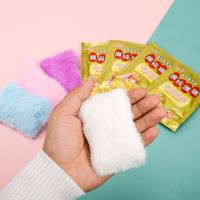 [新款]全新升级毛绒暖手宝 暖贴防寒替换芯自发热暖宝宝贴 暖蛋 毛绒白色+5个替换芯
