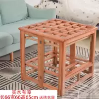 烤火架实木折叠桌多功能冬季楠竹折叠烤火桌子学习餐桌取暖桌家用 66株木有漆送烤衣层