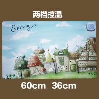 暖桌垫家用儿童加热垫安全电脑桌垫学生防水办公发热鼠标垫暖桌宝 两档控温春天60*36cm