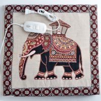 可拆洗电热垫坐垫办公室加热坐垫电热坐垫小加热垫调温椅垫插电式 特价可拆洗双面大象