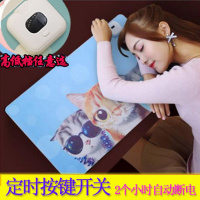 暖桌垫加热发热鼠标垫学生写字暖手电热桌垫办公桌面发热垫保暖垫 三星猫[定时按钮开关] 大号60*36cm