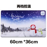 暖桌垫家用儿童加热垫安全电脑桌垫学生防水办公发热鼠标垫暖桌宝 两档控温雪人60*36cm