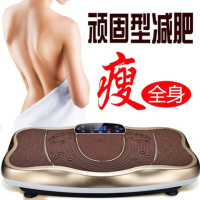 [十年换新]甩脂机抖抖机懒人神器甩肉震动瘦腰器材 500w进口电机//音乐/大号香槟金