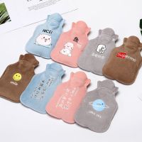 热水袋注水灌水式暖水袋小号随身大号暖手宝敷肚子毛绒可爱女学生 【加绒款】3个装（图案随机） 小号【11*17CM】