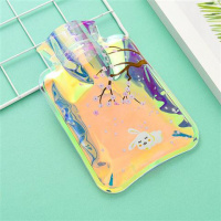 透明热水袋卡通简约冬季暖水袋学生便携迷你注水暖手宝女神必备 镭射款樱花兔 三个装