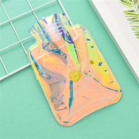 透明热水袋卡通简约冬季暖水袋学生便携迷你注水暖手宝女神必备 镭射款星球 一个装