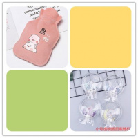 热水袋注水暖肚子大小号暖水袋迷你暖手宝可爱女学生 ()[加绒小号盘他+小圆]